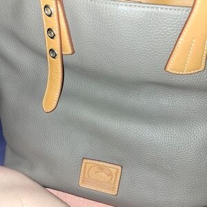 Dooney & Bourke Gray and Tan Tote Bag
